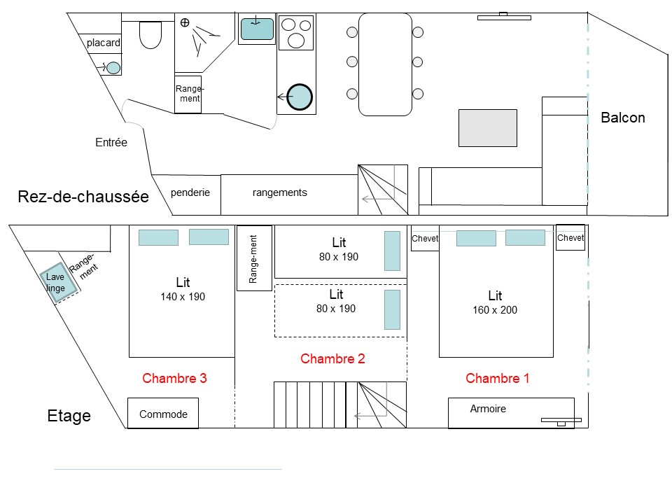 plan de l'appartement